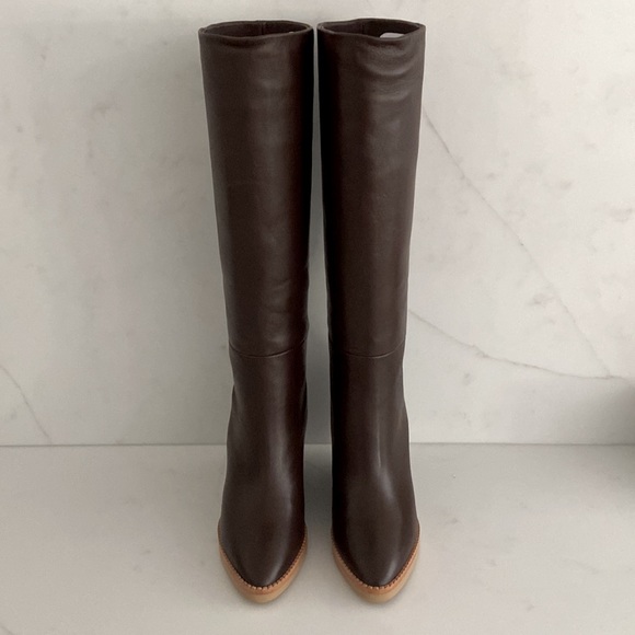 NWT Lola Cruz Wine x Anthroplogie Wedge Alicia to The Knee Boots - Picture 4 of 13